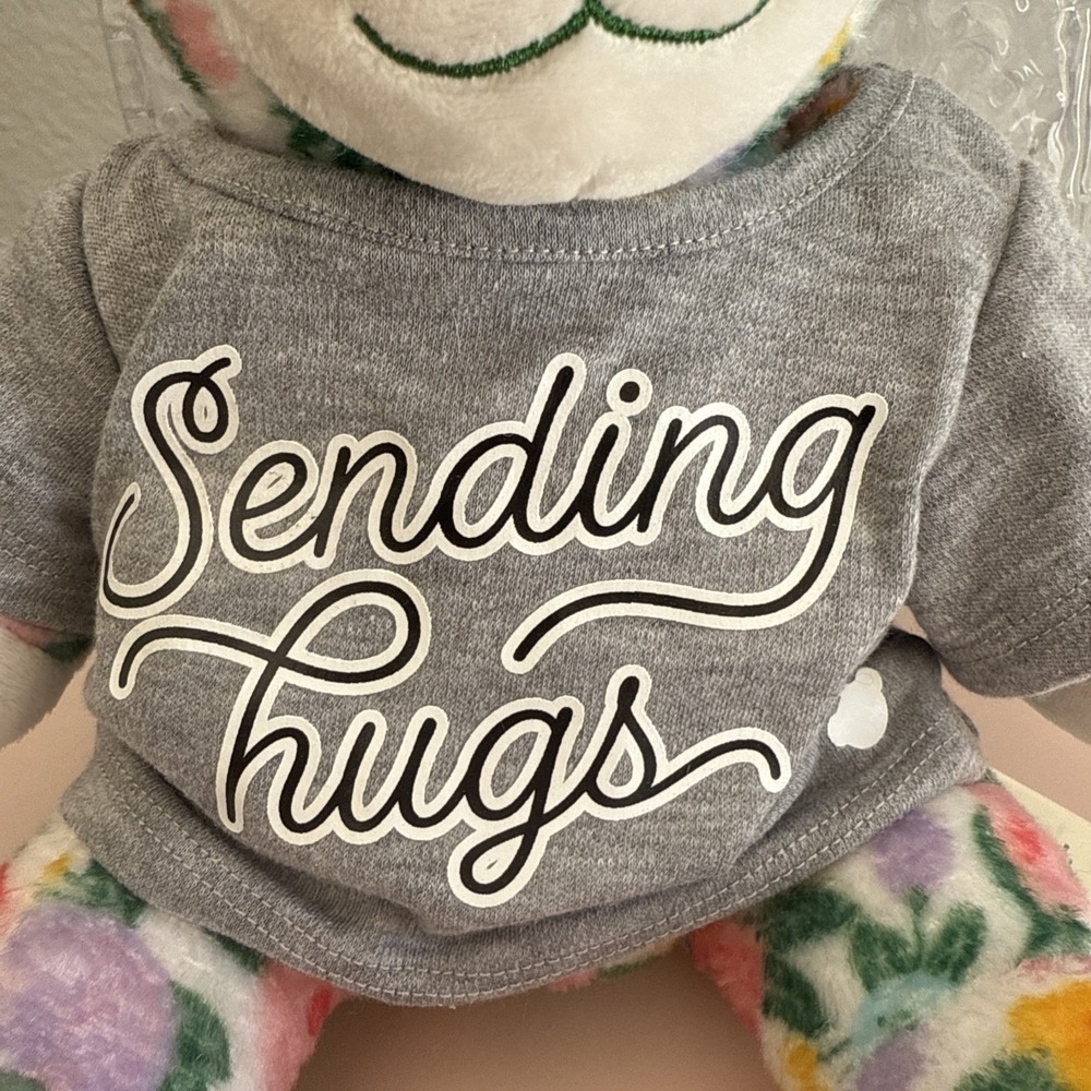 Oh So Lovely Build A Bear Heart Box HB Floral Teddy Bear 10" Sending Hugs - Picture 4 of 7